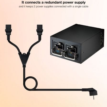 Cable Alimentación Nanocable 10.22.0100/ Schuko Macho - 2 x C13 Hembra/ 1.8m/ Negro