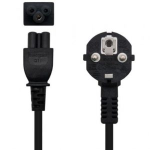 Cable alimentación trébol nanocable 10.22.0302-l300/ schuko macho - c5 hembra/ 3m/ negro