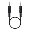 Cable Estéreo Nanocable 10.24.0100/ Jack 3.5 Macho - Jack 3.5 Macho/ 30cm/ Negro