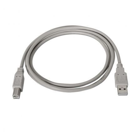 Cable usb 2.0 impresora nanocable 10.01.0103/ usb tipo-b macho - usb macho/ 1.8m/ beige