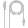 Cable usb 2.0 impresora nanocable 10.01.0103/ usb tipo-b macho - usb macho/ 1.8m/ beige