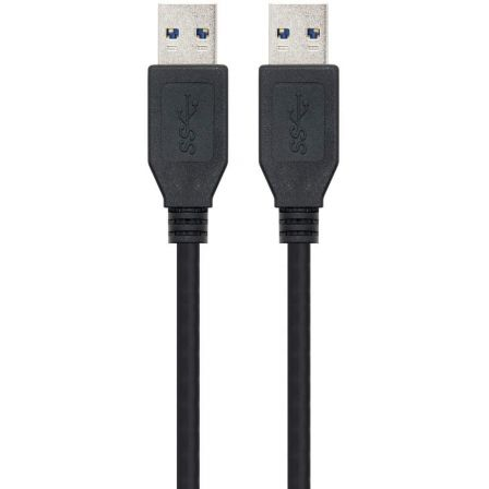 Cable USB 3.0 Nanocable 10.01.1002-BK/ USB Macho - USB Macho/ 5Gbps/ 2m/ Negro