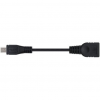 Cable usb 2.0 nanocable 10.01.3500/ microusb macho - usb hembra/ 15cm/ negro