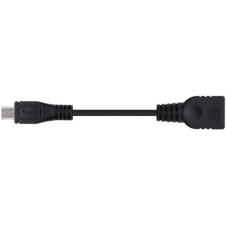 Cable usb 2.0 nanocable 10.01.3500/ microusb macho - usb hembra/ 15cm/ negro
