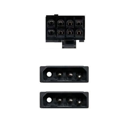 Cable de alimentación tarjeta gráfica nanocable 10.19.1201/ 2x molex macho - 6+2 pin macho/ 20cm