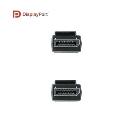 Cable displayport 1.4 8k nanocable 10.15.2501-l150/ displayport macho - displayport macho/ 1.5m/ certificado/ negro