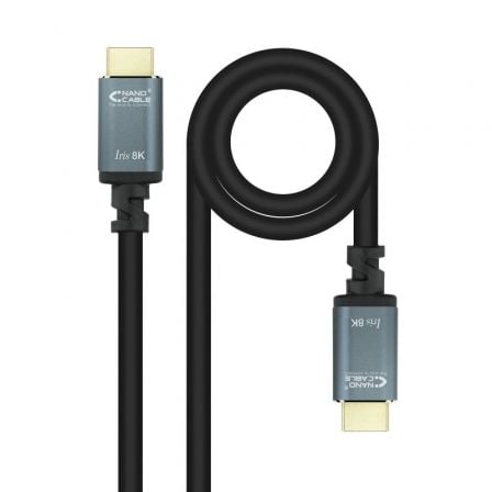 Cable hdmi 2.1 8k nanocable 10.15.8001/ hdmi macho - hdmi macho/ 1m/ negro