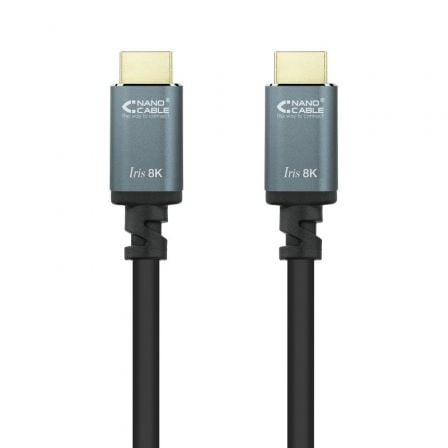 Cable hdmi 2.1 8k nanocable 10.15.8002/ hdmi macho - hdmi macho/ 2m/ negro