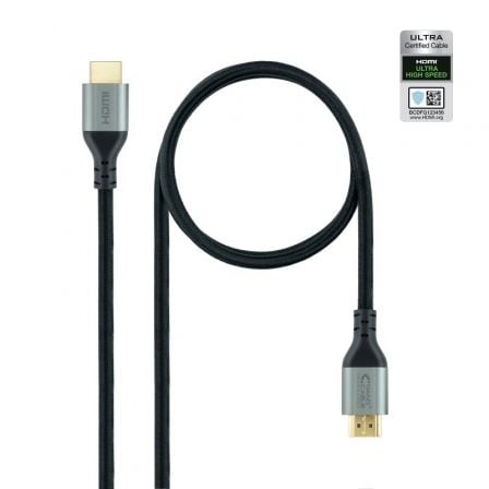 Cable hdmi 2.1 8k nanocable 10.15.8101-l150/ hdmi macho - hdmi macho/ 1.5m/ certificado/ negro