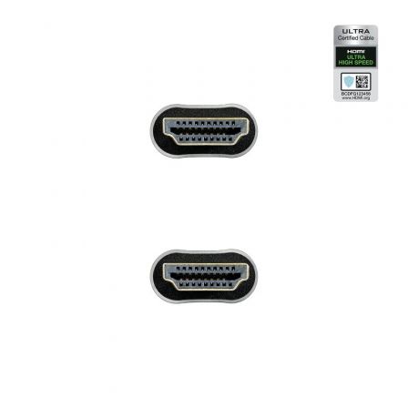 Cable hdmi 2.1 8k nanocable 10.15.8101-l150/ hdmi macho - hdmi macho/ 1.5m/ certificado/ negro