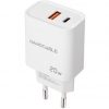 Cargador de pared nanocable 10.10.2007/ 1xusb/ 1xusb tipo-c/ 20w/ blanco