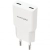 Cargador de pared nanocable 10.10.2023/ 2xusb tipo-c/ 20w/ blanco