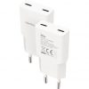 Cargador de pared nanocable 10.10.2023/ 2xusb tipo-c/ 20w/ blanco