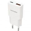 Cargador de pared nanocable 10.10.2025/ 1xusb tipo-c/ 1xusb/ 25w/ blanco