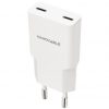 Cargador de pared nanocable 10.10.2029/ 2xusb tipo-c/ 30w/ blanco