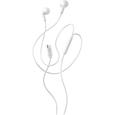 Auriculares intrauditivos ngs cross glide/ con micrófono/ usb tipo-c/ blancos