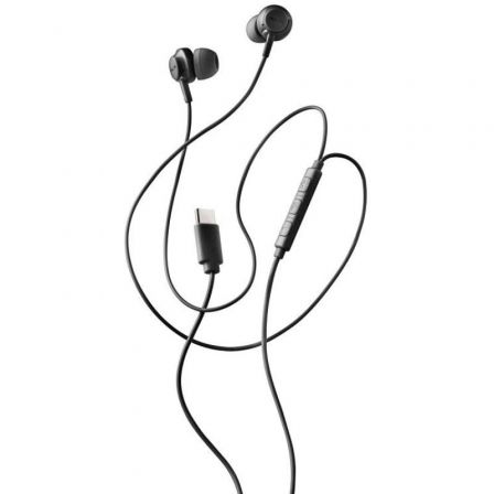 Auriculares intrauditivos ngs cross step/ con micrófono/ usb tipo-c/ negros