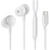 Auriculares intrauditivos ngs cross step/ con micrófono/ usb tipo-c/ blancos