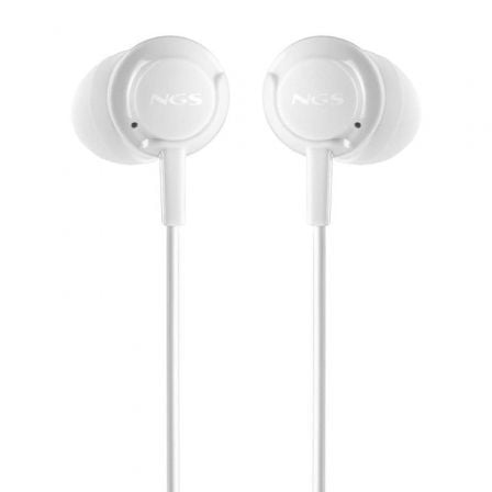 Auriculares intrauditivos ngs cross step/ con micrófono/ usb tipo-c/ blancos