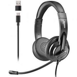 Auriculares ngs vox605 usb-c/ con micrófono/ usb tipo-c/ negros
