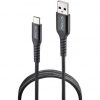 Cable USB 2.0 NGS KNOT-AC/ USB Macho - USB Tipo-C Macho/ 480Mbps/ 1m/ Negro