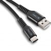 Cable USB 2.0 NGS KNOT-AC/ USB Macho - USB Tipo-C Macho/ 480Mbps/ 1m/ Negro