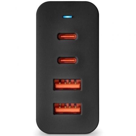 Cargador de Pared GaN NGS Bud 100W/ 2xUSB Tipo-C/ 2xUSB/ 100W