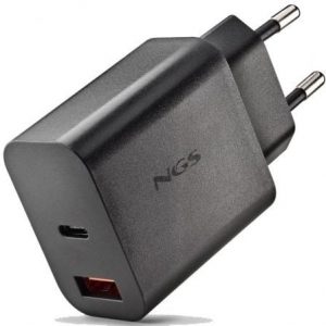 Cargador de pared gan ngs era 30w/ 1xusb tipo-c/ 1xusb/ 30w