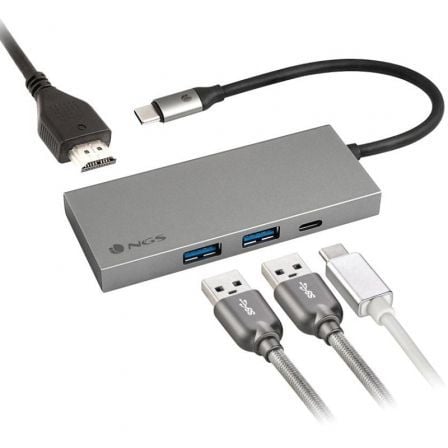 Docking usb tipo-c ngs wonderdock4 pro/ 2xusb/ 1xusb tipo-c dp/ 1xhdmi 4k