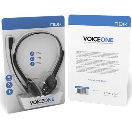 art_nox-aur-voice-one_4 Auriculares nox voice one/ con micrófono/ jack 3.5/ negros