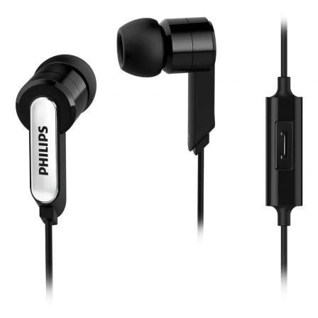 Auriculares intrauditivos philips she1405/10/ con micrófono/ jack 3.5/ negros