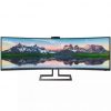 Monitor profesional ultrapanorámico curvo philips 499p9h 48.8"/ dual qhd/ webcam/ multimedia/ regulable en altura/ negro
