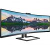 Monitor profesional ultrapanorámico curvo philips 499p9h 48.8"/ dual qhd/ webcam/ multimedia/ regulable en altura/ negro