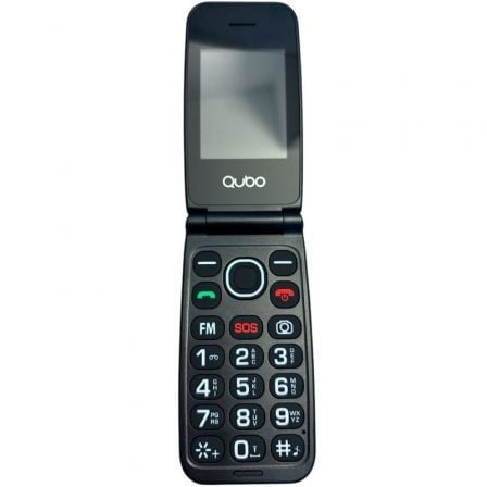 Teléfono móvil qubo neonw-bk 4g para personas mayores/ negro