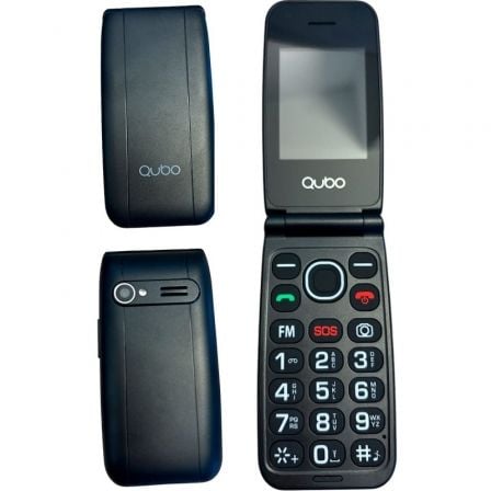 Teléfono móvil qubo neonw-bk 4g para personas mayores/ negro