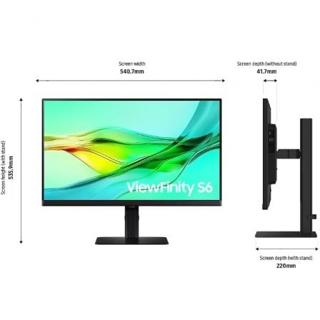 art_sam-m-s24d600uau_4 Monitor profesional samsung viewfinity s6 s60ud s24d600uau 24"/ qhd/ regulable en altura/ negro
