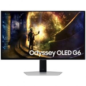 Smart monitor gaming samsung oled odyssey g6 s27dg610su 27"/ qhd/ 0.03ms/ 240hz/ va/ regulable en altura/ smart tv/ plata