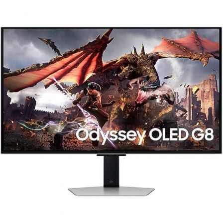 Smart monitor gaming samsung odyssey oled g8 s32dg800su 32"/ 4k/ 0.03ms/ 240hz/ multimedia/ regulable en altura/ smart tv/ plata