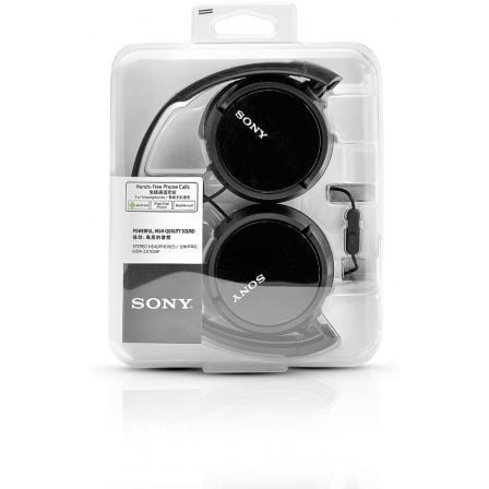 Auriculares sony mdrzx110apb/ con micrófono/ jack 3.5/ negros