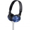 Auriculares sony mdrzx310apl/ con micrófono/ jack 3.5/ azules