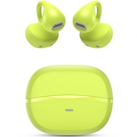 Auriculares bluetooth spc boost clip con estuche de carga/ autonomía 6h/ verdes lima