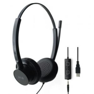 Auriculares spc brave pro/ con micrófono/ jack 3.5/ usb/ negros
