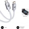 Cable USB 2.0 Tipo-C Subblim Optimus/ USB Tipo-C Macho - USB Tipo-C Macho/ Hasta 60W/ 480Mbps/ 1m/ Blanco