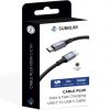 Cable USB 2.0 Tipo-C Subblim Plus/ USB Tipo-C Macho - USB Tipo-C Macho/ Hasta 100W/ 480Mbps/ 1m/ Negro
