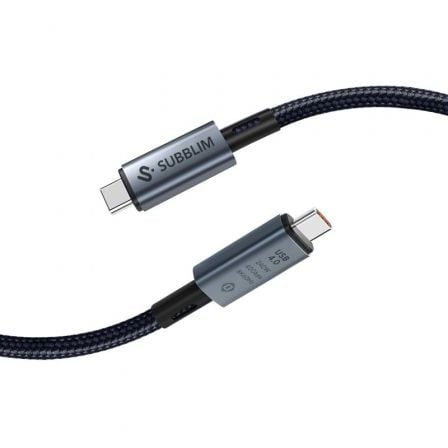 art_sub-cab-subcab-c24010_1 Cable usb 4.0 tipo-c subblim cable high/ usb tipo-c macho - usb tipo-c macho/ hasta 240w/ 40gbps 1.5m/ negro