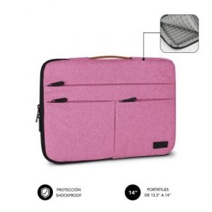 Funda subblim air padding 360 sleeve para portátiles hasta 14"/ rosa