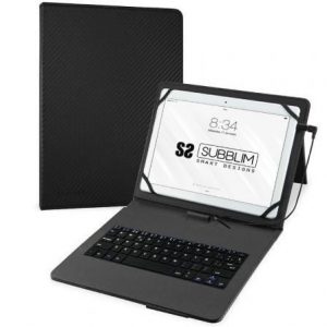 Funda con teclado subblim keytab pro usb para tablets de 10.1"-11"/ negra