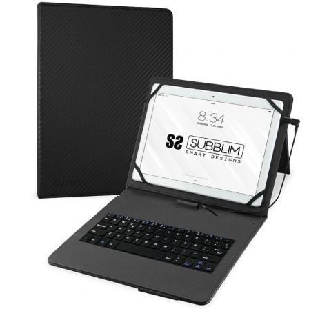 art_sub-funda-kt1-usb001_1 Funda con teclado subblim keytab pro usb para tablets de 10.1"-11"/ negra