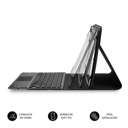 art_sub-funda-kt2-btp001_4 Funda con teclado subblim keytab pro bluetooth touchpad para tablets de 10.1"-10.8"/ negra