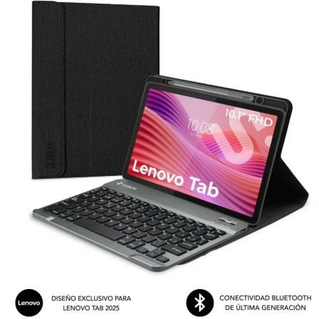 art_sub-funda-kt3-btl320_1 Funda con teclado subblim shock case lenovo tab 10.1" 2025/ negra